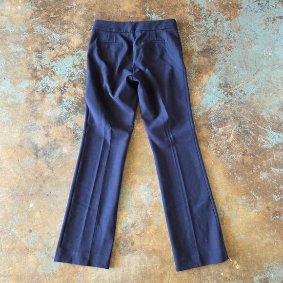 J. Crew Edie Pants Size 10 T High Rise Full-Length Trouser Navy Italian Stretch - Picture 8 of 8